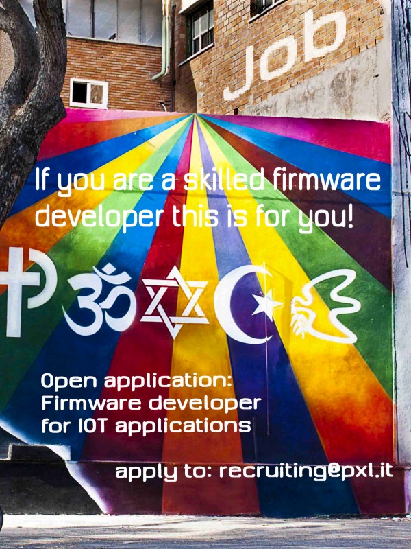 Job application: Firmware developer for IOT applications